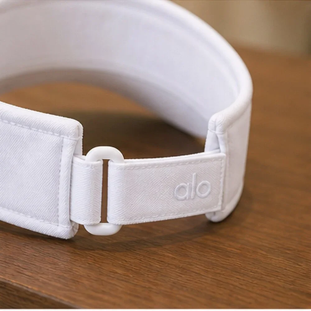 ALO Yoga White Workout Open Top Visor Hat Sporty